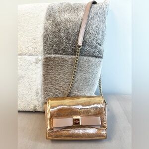 Kate Spade Rose Gold Glitter Crossbody Mini Shoulder Bag